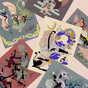pack of 3 mini art prints